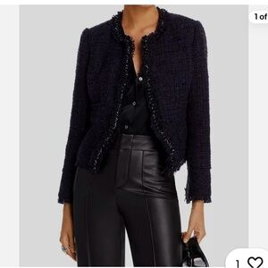 Derek Lam 10 Crosby Navy Tweed Blazer